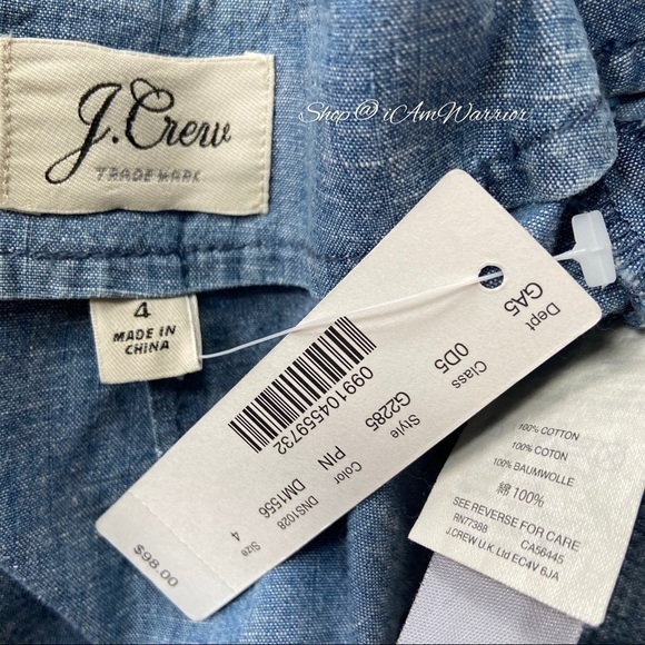 J.Crew NWT chambray pencil skirt with side ruffle *shop@iamwarrior - Picture 7 of 9